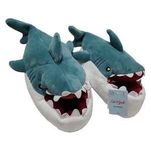 Cat & Jack Shark Slippers Small 13/1 Kids Fun